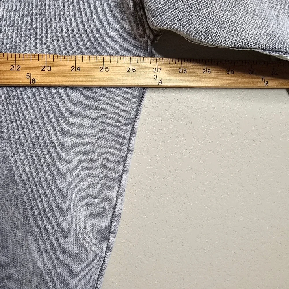 Free People Falling Forward Snow Washed Destroyed Pullover Sweatshirt Grey Large
